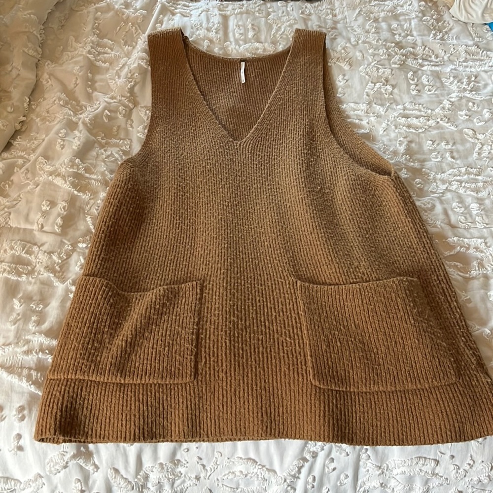 Free People Camel Tank Sweater Dress